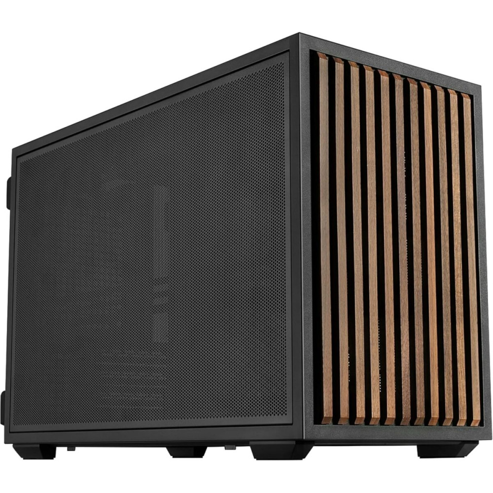 Lian Li Dan-B4 Wood Black - mATX Mesh - PC Gaming Case - 2x 120 Fans Included - GPU Support 358.9mm