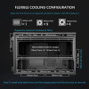 Lian Li Dan-B4 Wood Black - mATX Mesh - PC Gaming Case - 2x 120 Fans Included - GPU Support 358.9mm