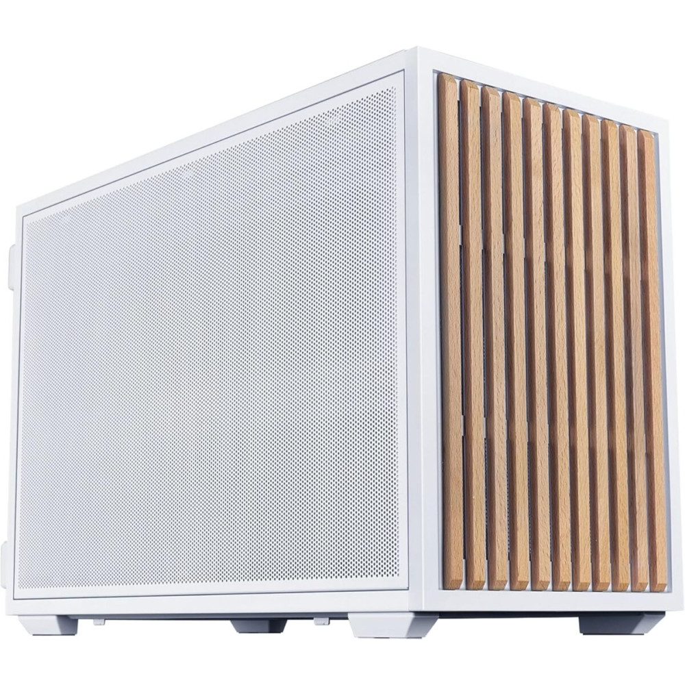 Lian Li Dan-B4 Wood White - mATX Mesh - PC Gaming Case - 2x 120 Fans Included - GPU Support 358.9mm