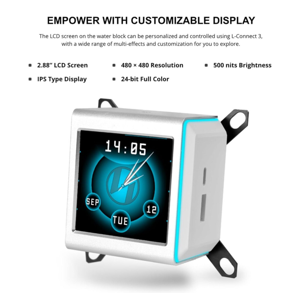 Lian Li Galahad II LCD 280 TL Wireless White - AIO Water Cooler - AM5/AM4 - LGA 1851/1700/1200/115x