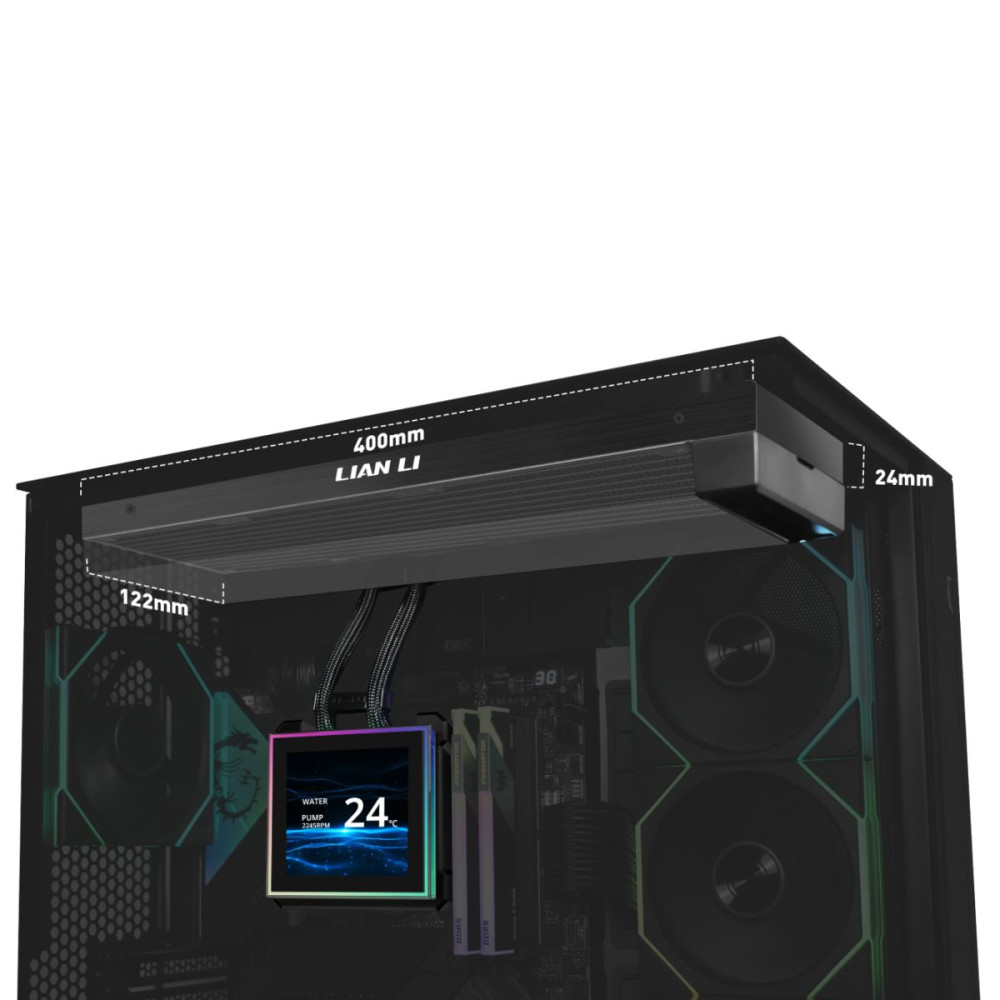 Lian Li Hydroshift II LCD-S 360N Black - Fanless AIO CPU Cooler - 3.4