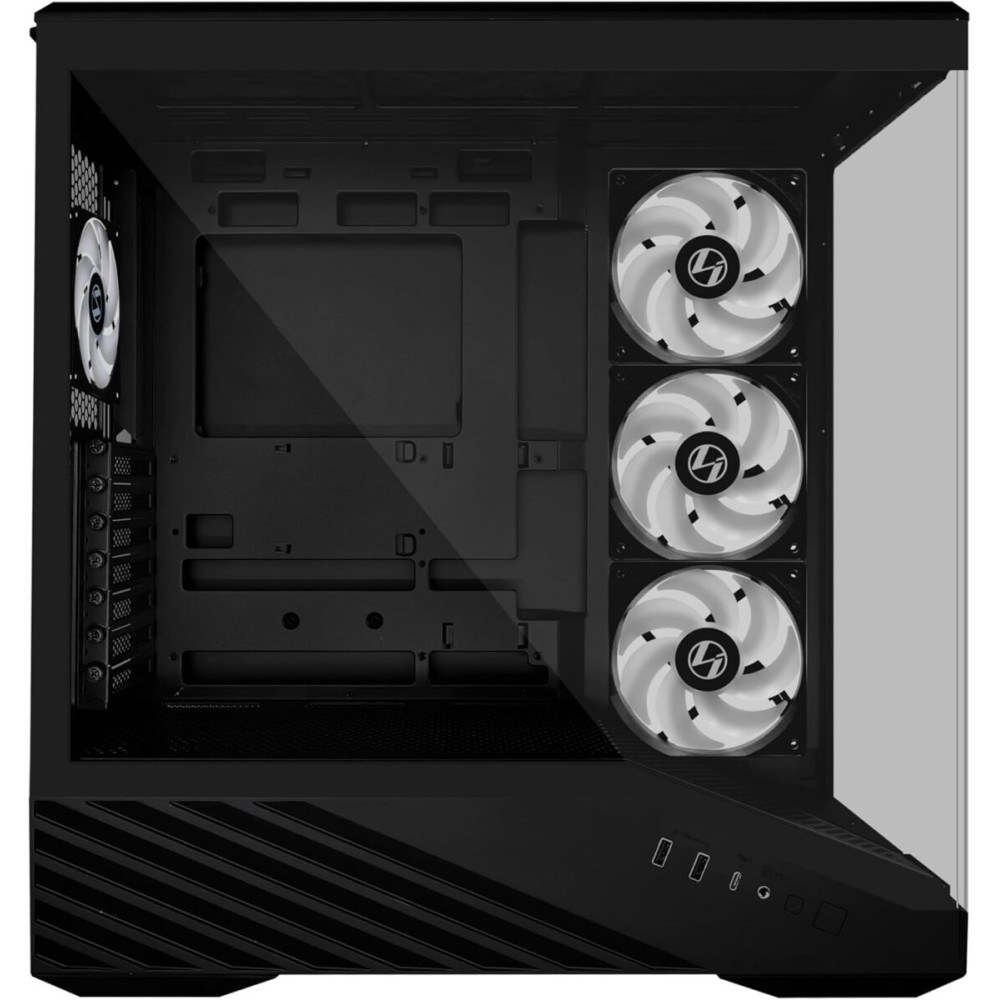 Lian Li Vector V100 Black - 4 x 120mm ARGB - LED RGB Strip - Tempered Glass - ATX Case