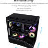Lian Li Vector V100 Black - 4 x 120mm ARGB - LED RGB Strip - Tempered Glass - ATX Case