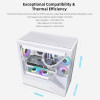 Lian Li Vector V100 White - 4 x 120mm ARGB - LED RGB Strip - Tempered Glass - ATX Case