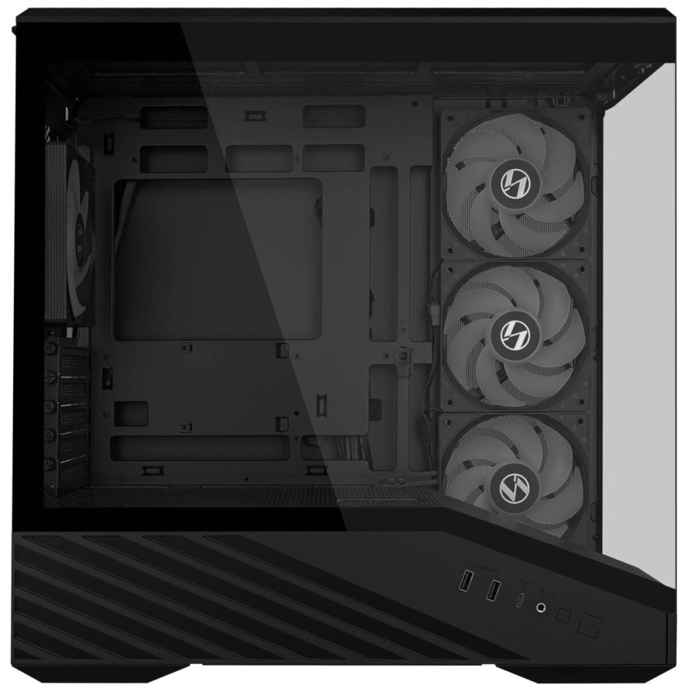 Lian Li Vector V100 Mini Black - 4 x 120mm ARGB - Mini/Micro ATX - LED RGB Strip - Tempered Glass