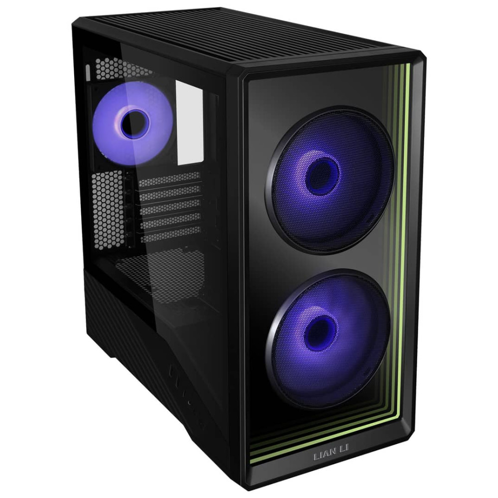 Lian Li Vector V150 Black - w/ 3 x ARGB Fans + Hub - Infinity Mirror - Micro-ATX, Mini-ITX PC Case