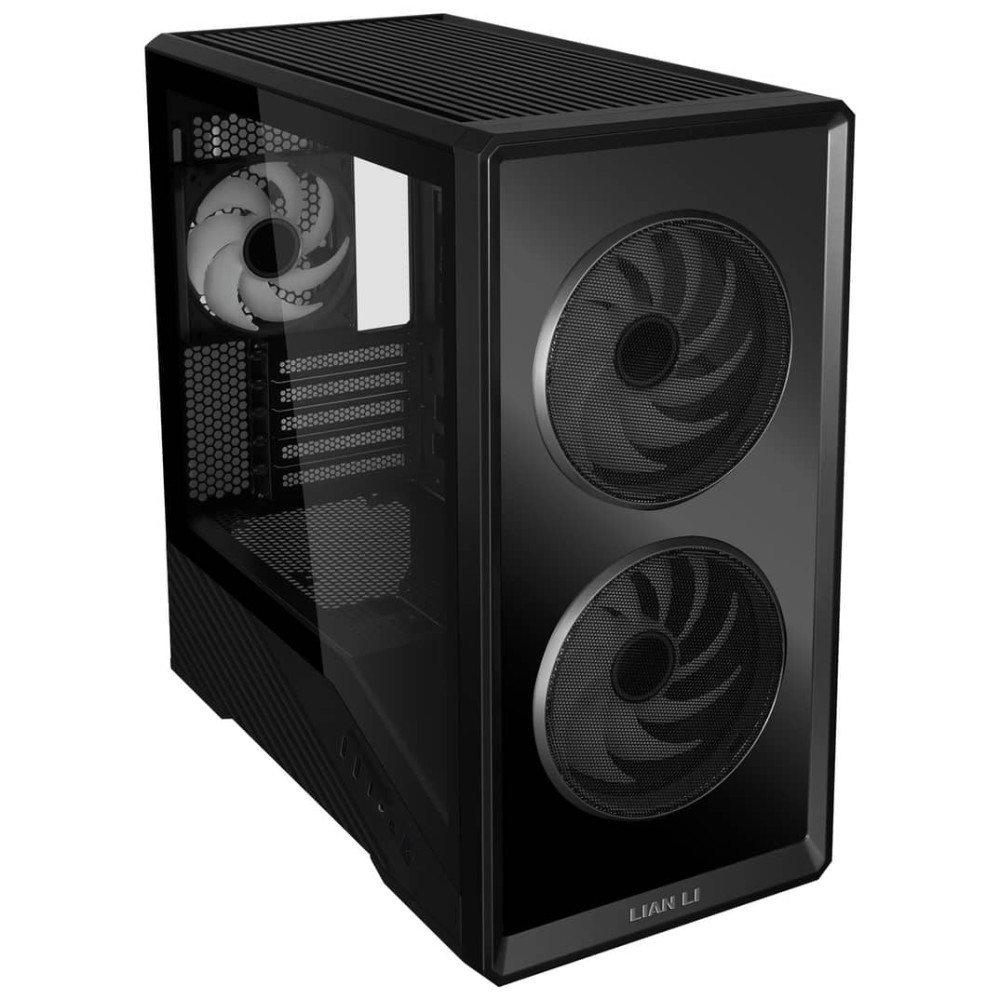 Lian Li Vector V150 Black - w/ 3 x ARGB Fans + Hub - Infinity Mirror - Micro-ATX, Mini-ITX PC Case