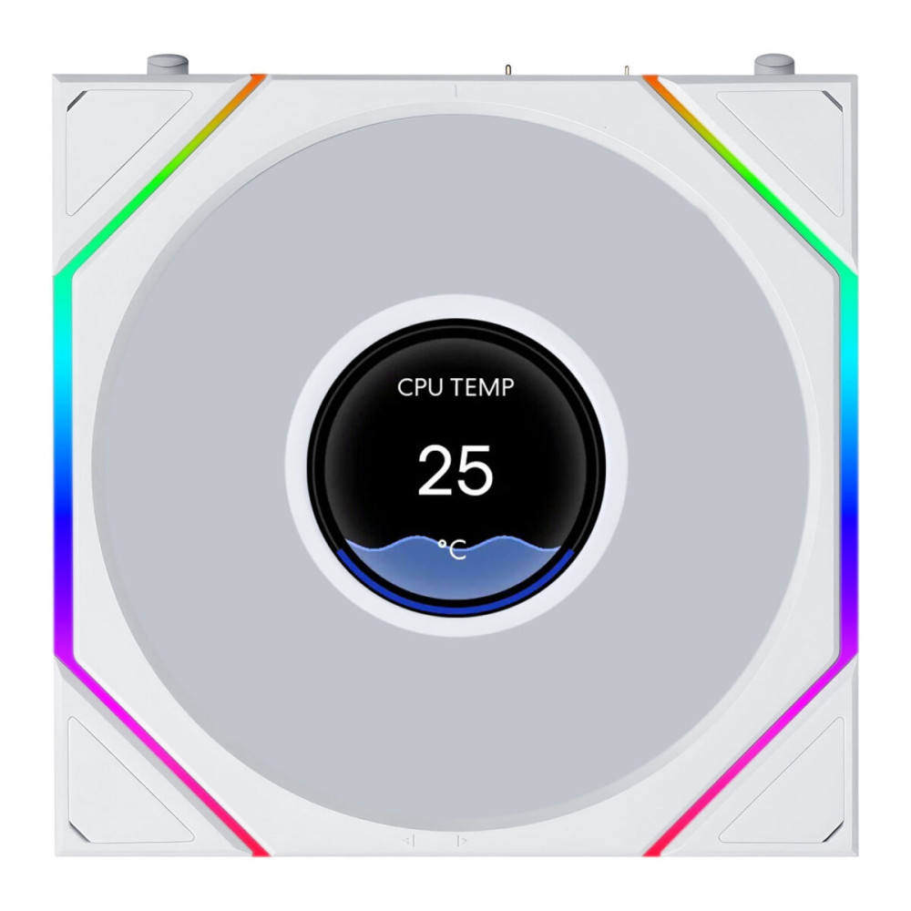 LIAN LI UNI FAN TL LCD FLEX Reversal White Wireless 120 (1pc) Case Fan - No Controller Included