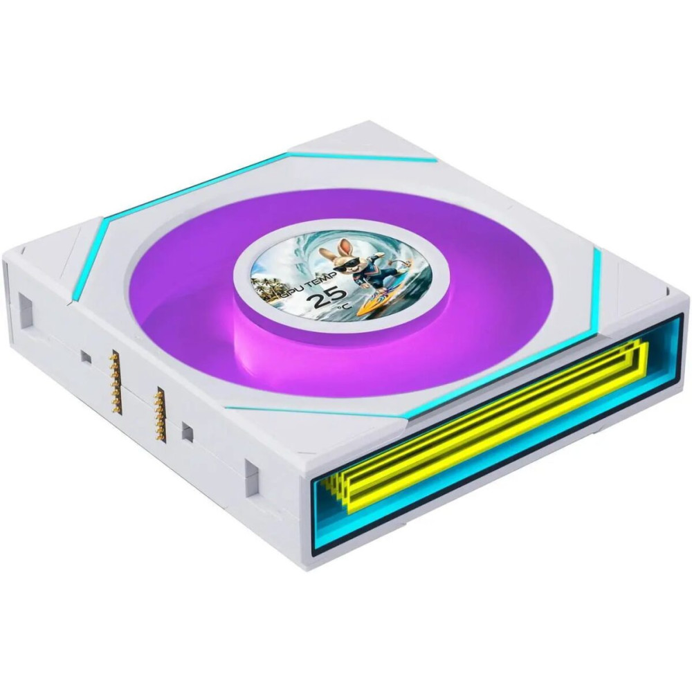 LIAN LI UNI FAN SL INF LCD FLEX Reverse - White - Wireless 120 3PCS WithOUT controller Case Fan