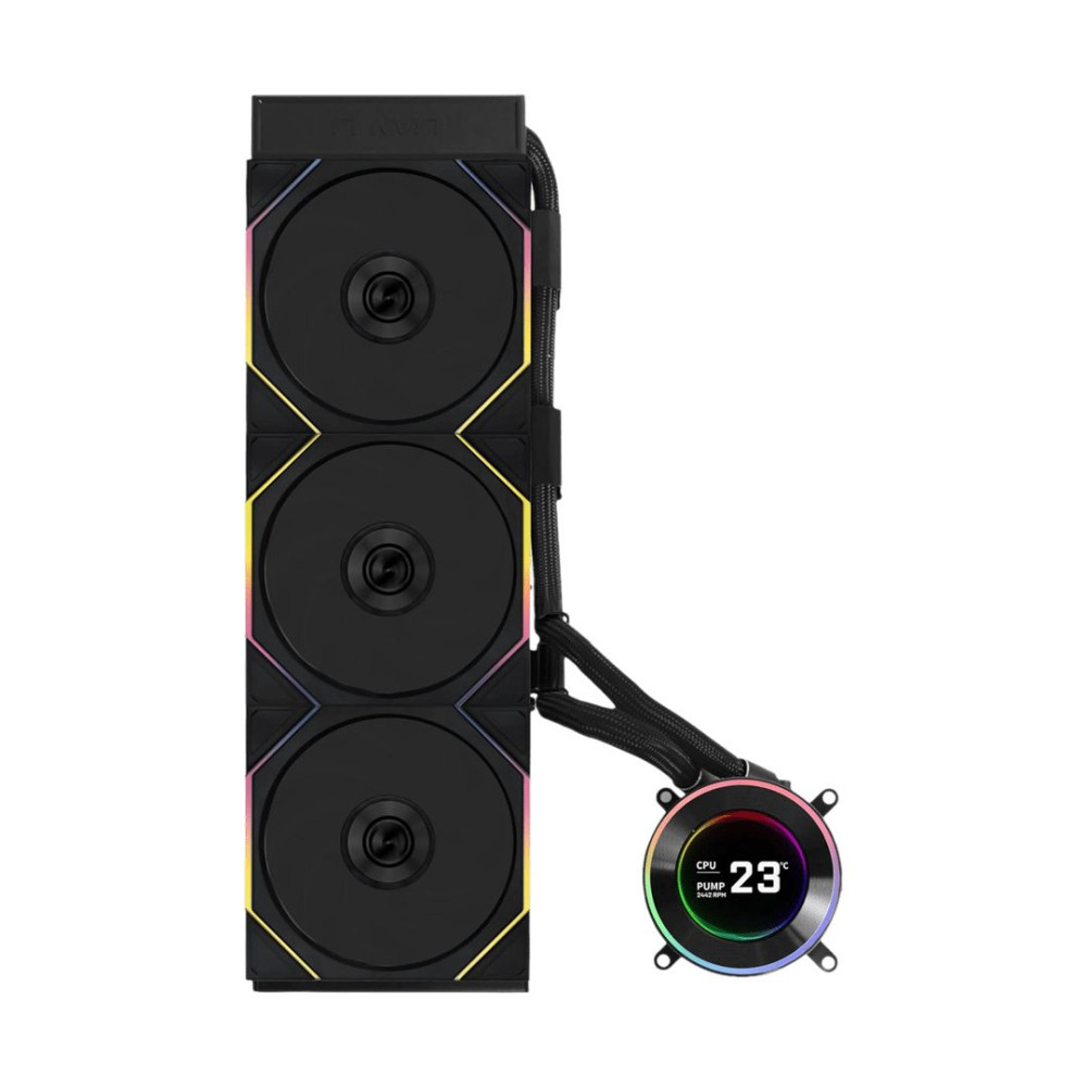 Lian Li HydroShift II LCD-C 360 RGB TL FLEX fan Black - AIO CPU Liquid Cooler with TL RGB Fans
