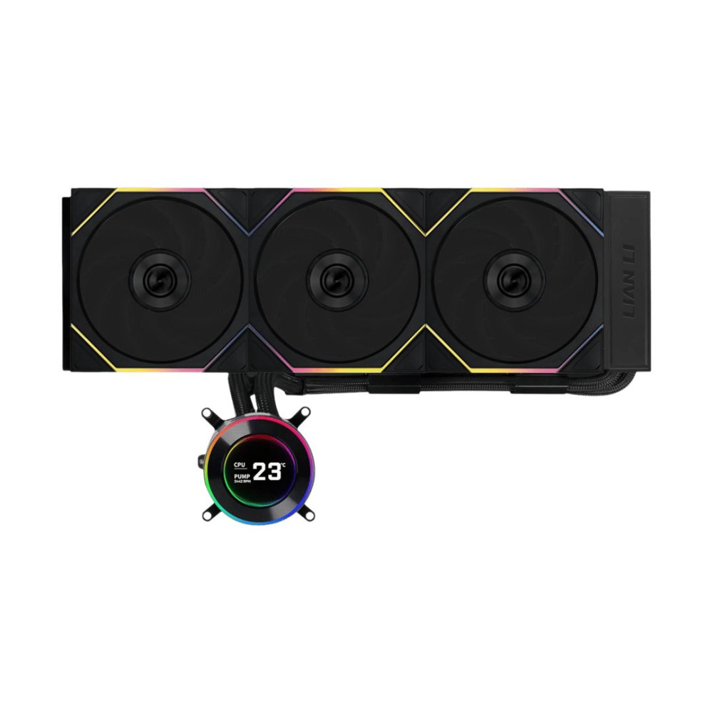Lian Li HydroShift II LCD-C 360 RGB TL FLEX fan Black - AIO CPU Liquid Cooler with TL RGB Fans