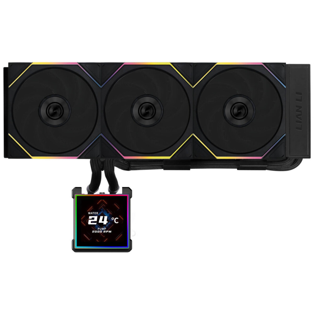 Lian Li HydroShift II LCD-S 360 RGB TL FLEX  fan Black - AIO CPU Liquid Cooler with TL RGB Fans