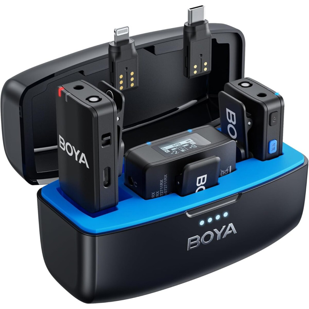 BOYA BOYAMIC Wireless HD Lavalier Microphone iPhone Android Smartphone USB-C Camera 200m range 10h