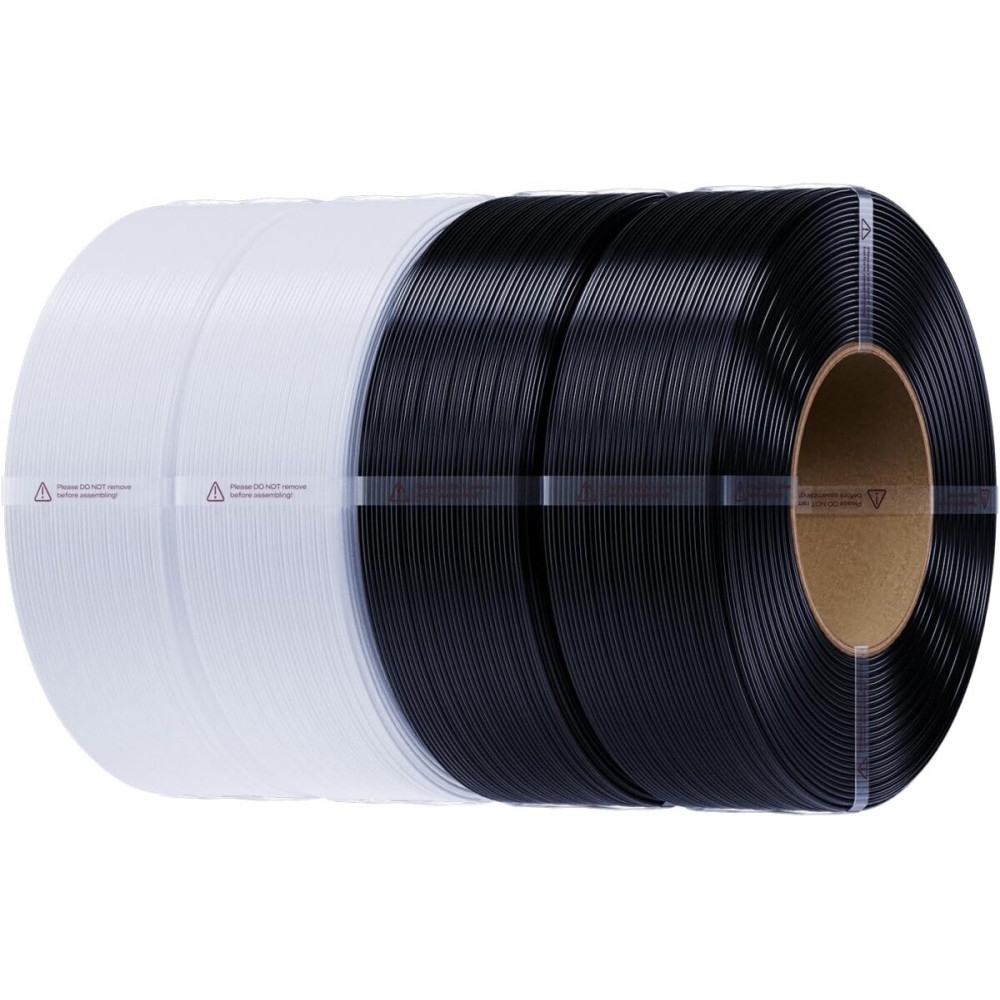 Creality CR-PETG Value Pack 4kg - No Reel - 2x Black & 2x White 3D Printer Filament Refill