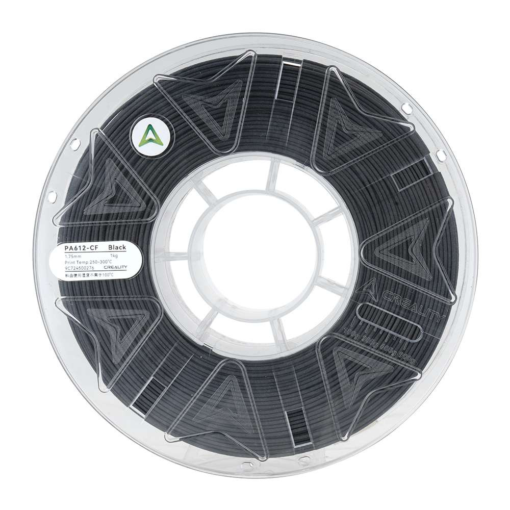 Creality Hyper PA612-CF Black Carbon Fiber 3D Printer Filament, Light Strong for Drones, 1 kg Spool1