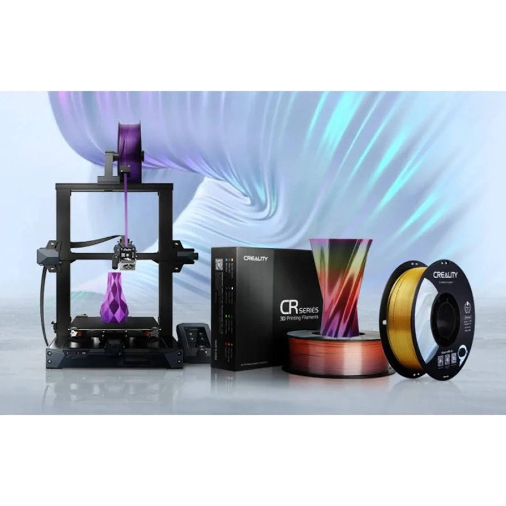 CREALITY CR-PLA Silk Purple, 3D Printer Filament Glossy, 1 kg Spool,1.75 mm