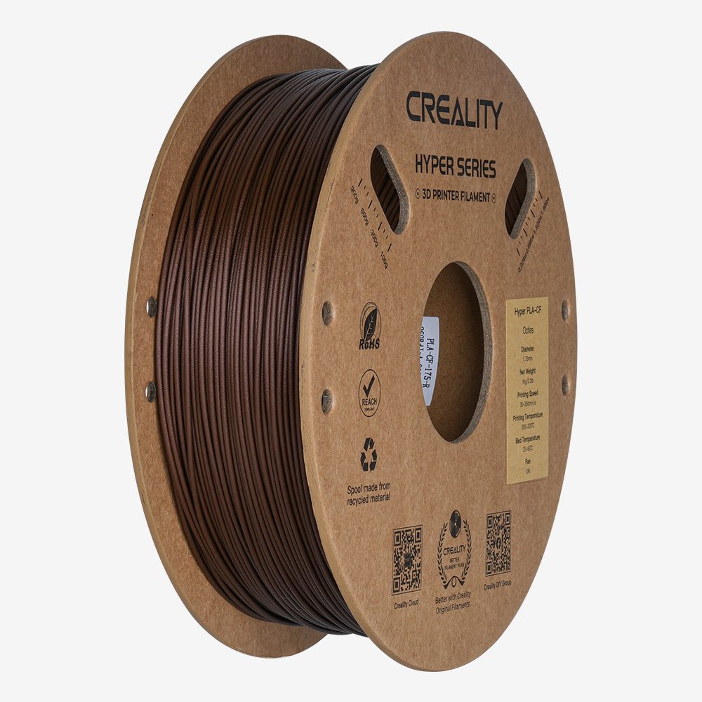 Creality Hyper PLA-CF Ochre Carbon Fiber 3D Printer Filament, High Strength, 1 kg Spool1.75