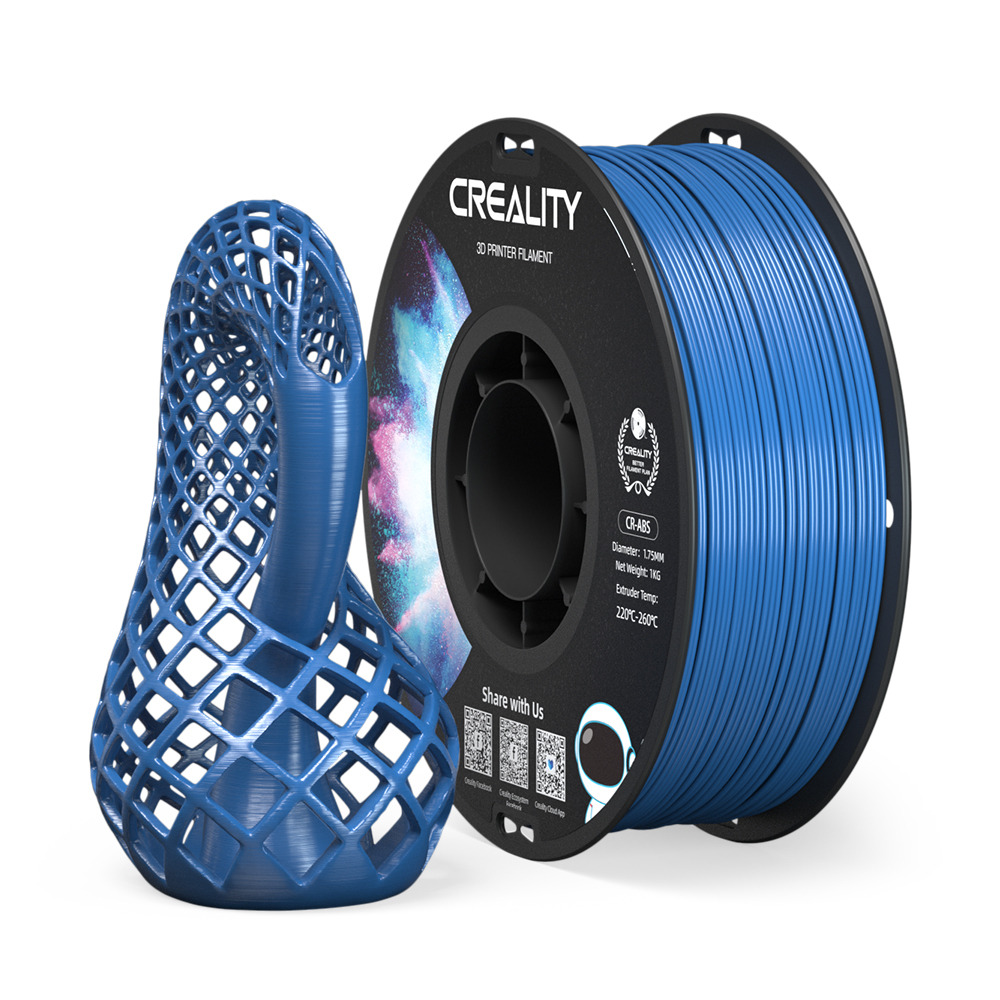 Creality CR-ABS Blue 3D Printer Filament, Large Object Stability, Tensile Str. 43MPA, 1 kg Spool1.75