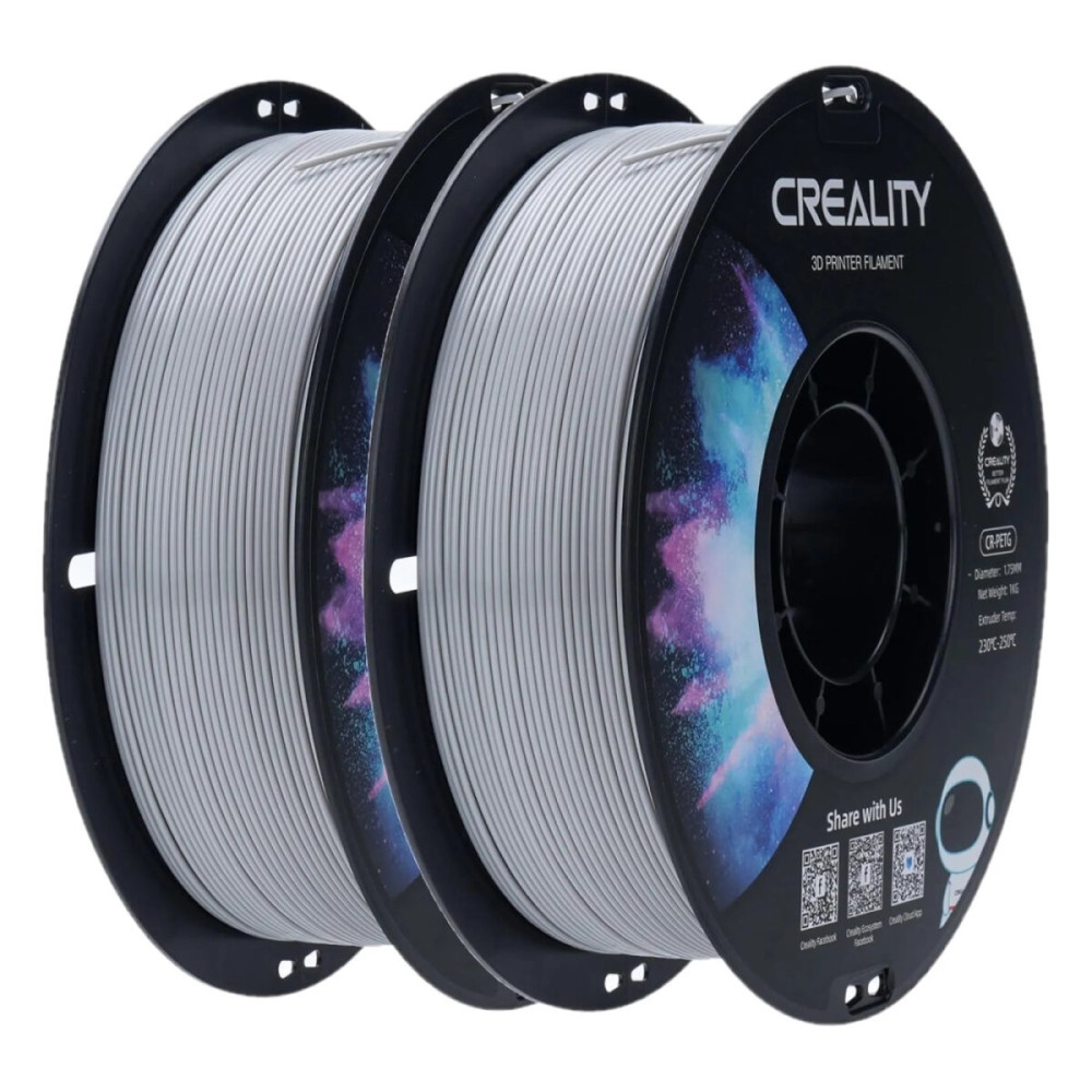 Creality CR-PETG Value Pack 2kg - 2x Gray 3D Printer Filament (grey)