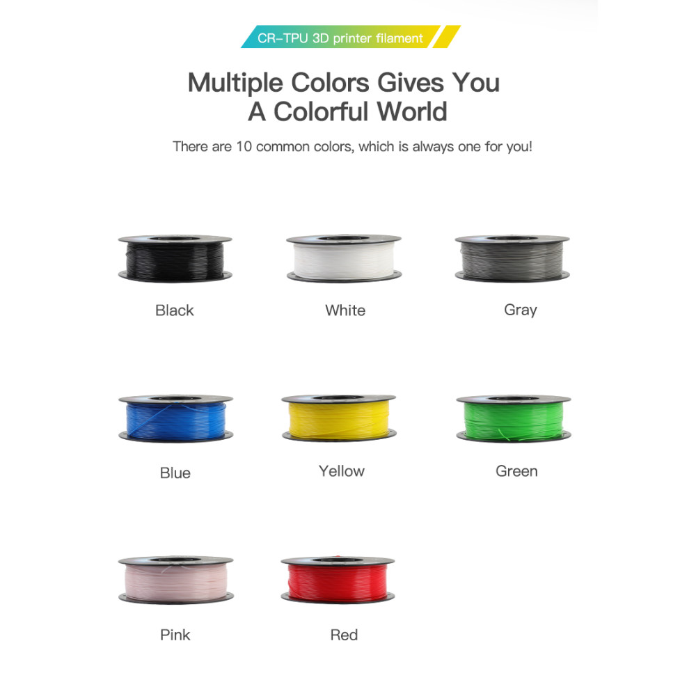 Creality CR-TPU Green 3d Printer Soft Adhesive material Filament 1kg 1.75