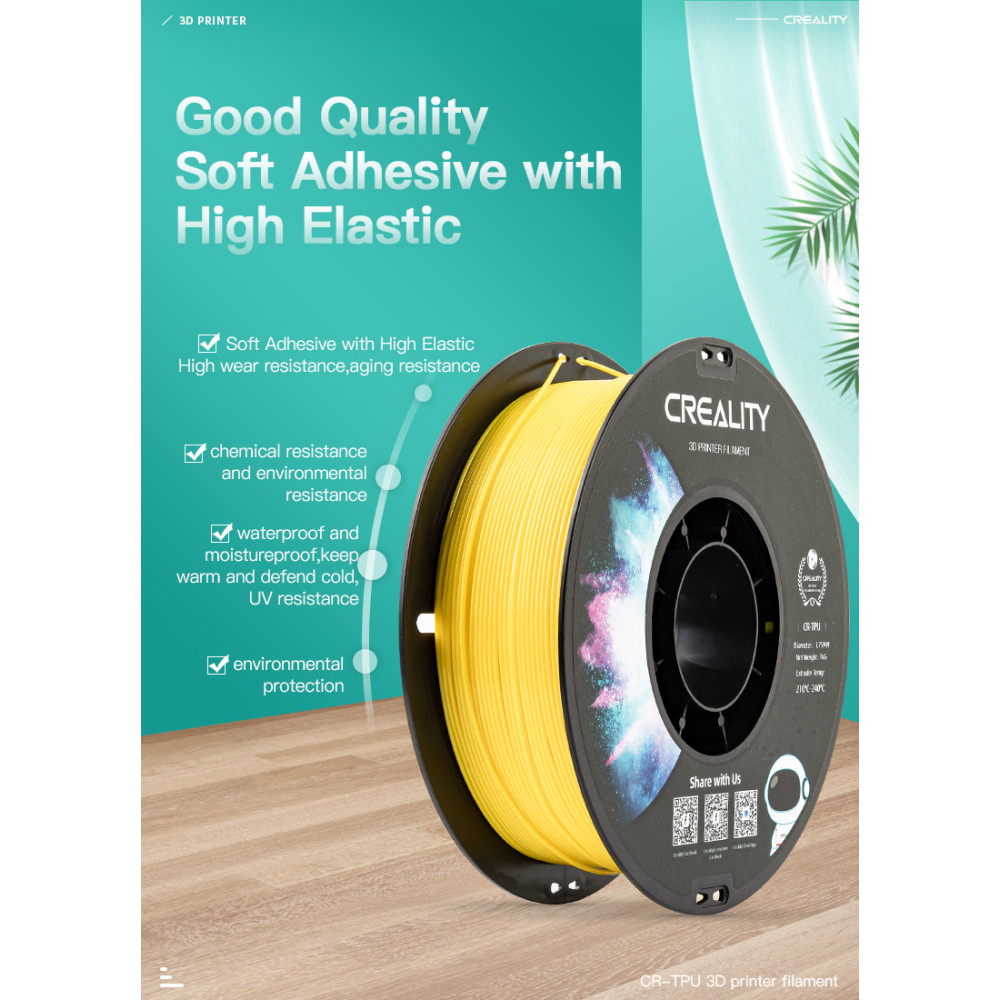 Creality CR-TPU Red 3d Printer Soft Adhesive material Filament 1kg 1.75