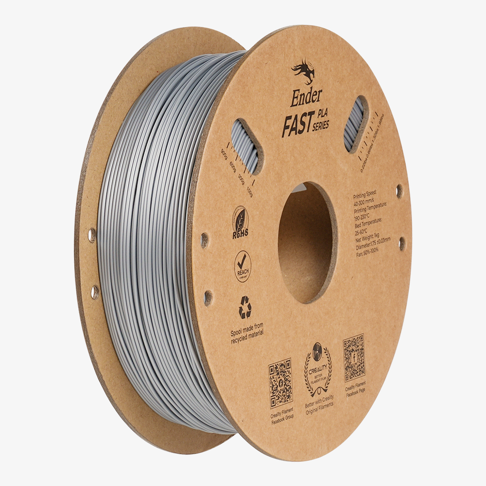 Creality Ender Fast PLA Silver 300mm/s 3D Printer Filament  1 kg Spool,1.85