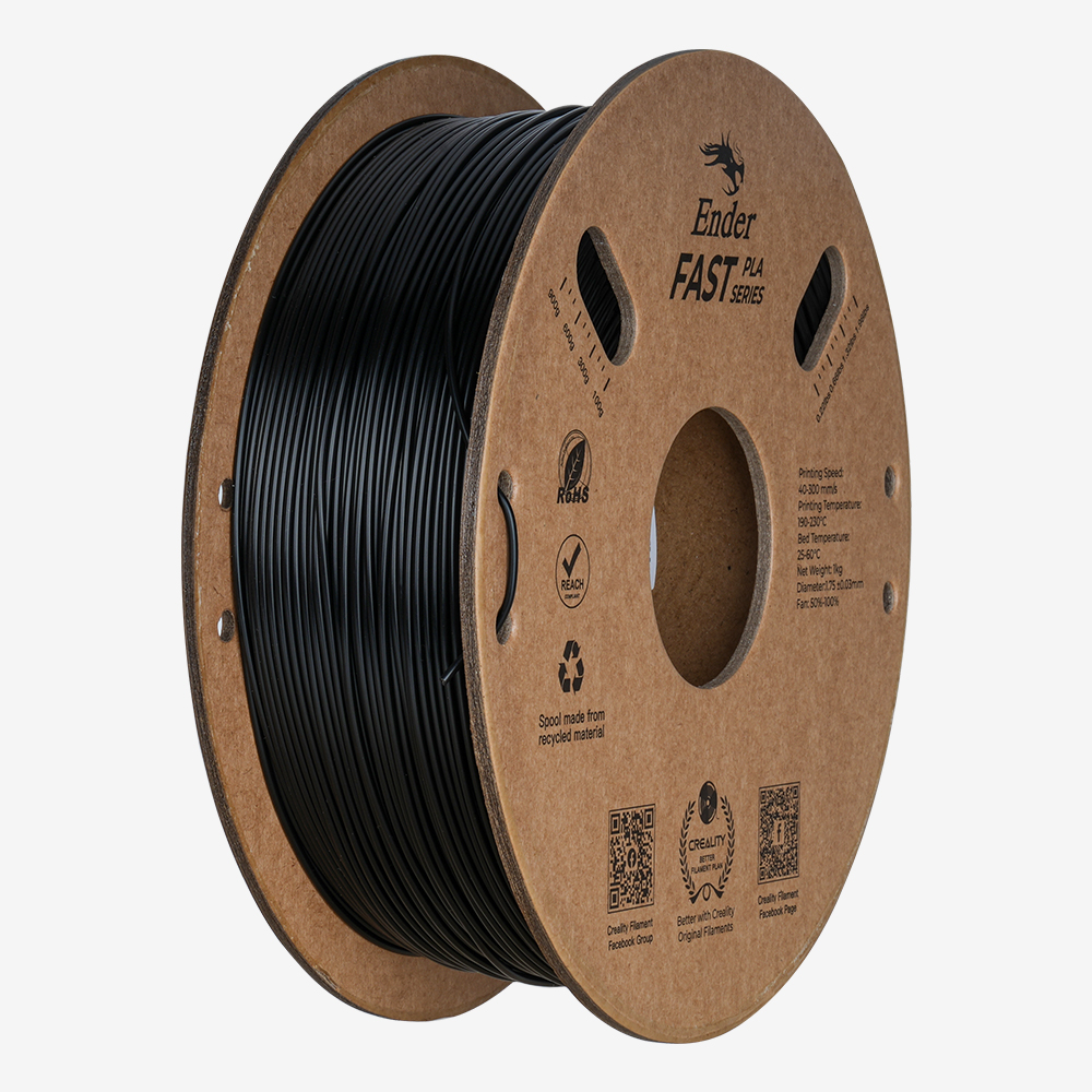 Creality Ender Fast PLA Black - 300mm/s 3D Printer Filament  1 kg Spool,1.95