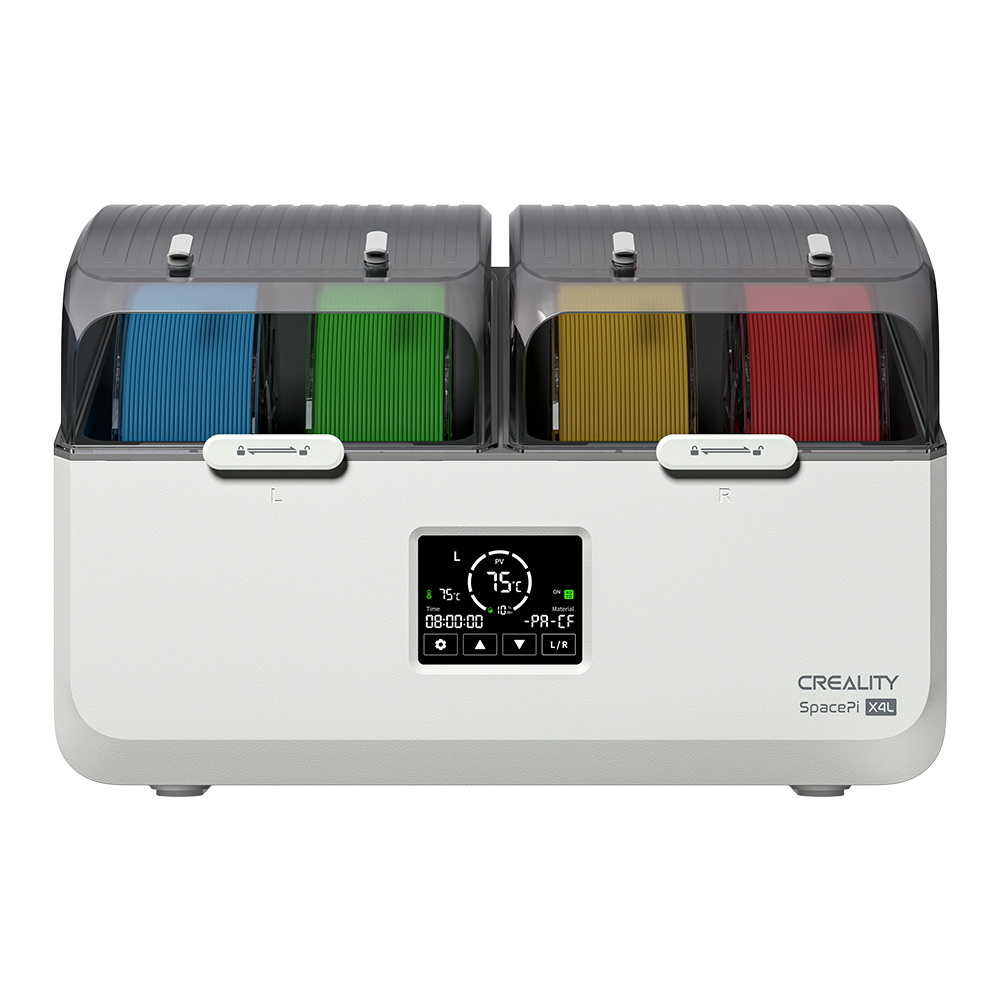 Creality Space Pi X4L Filament Dryer Dry Box for 4 Filaments Adjust 40-75c Small Screen for 12 types