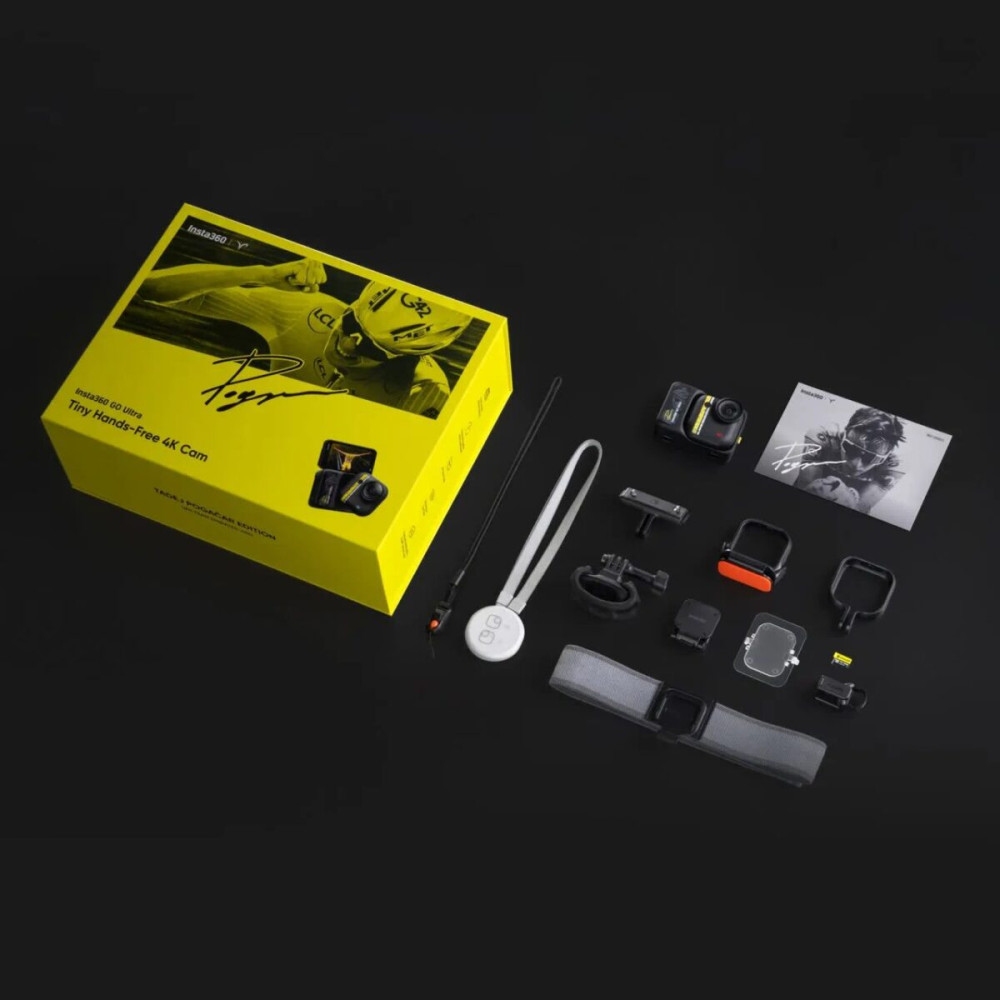 Insta360 GO Ultra Tadej Pogacar Edition - Custom Bike Bundle, Printed Autograph, 128GB SD Card