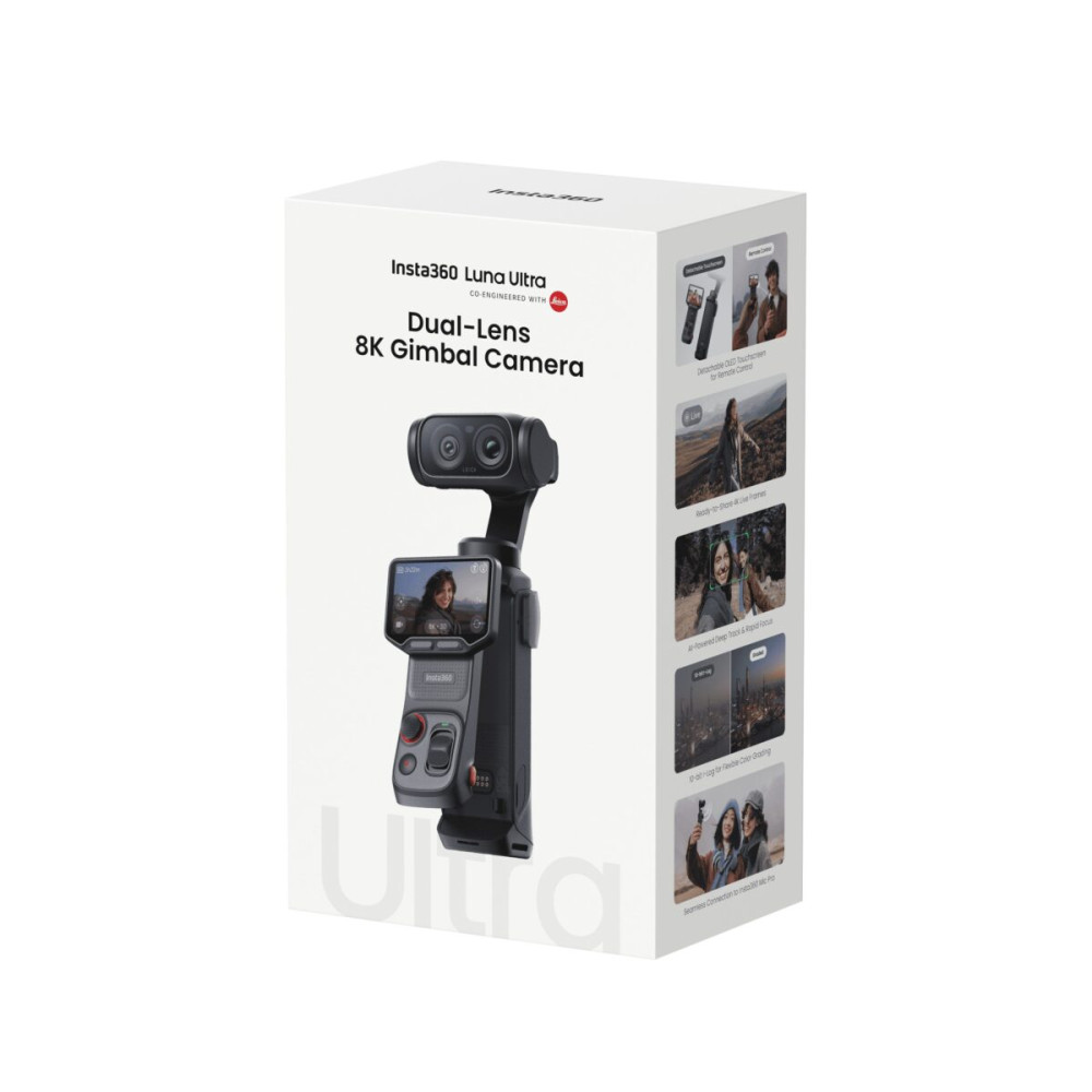 Insta360 Luna Ultra Creator Bundle Black - 1-Inch 8K Leica Sensor, Dual Lens, Triple AI Chip, OLED