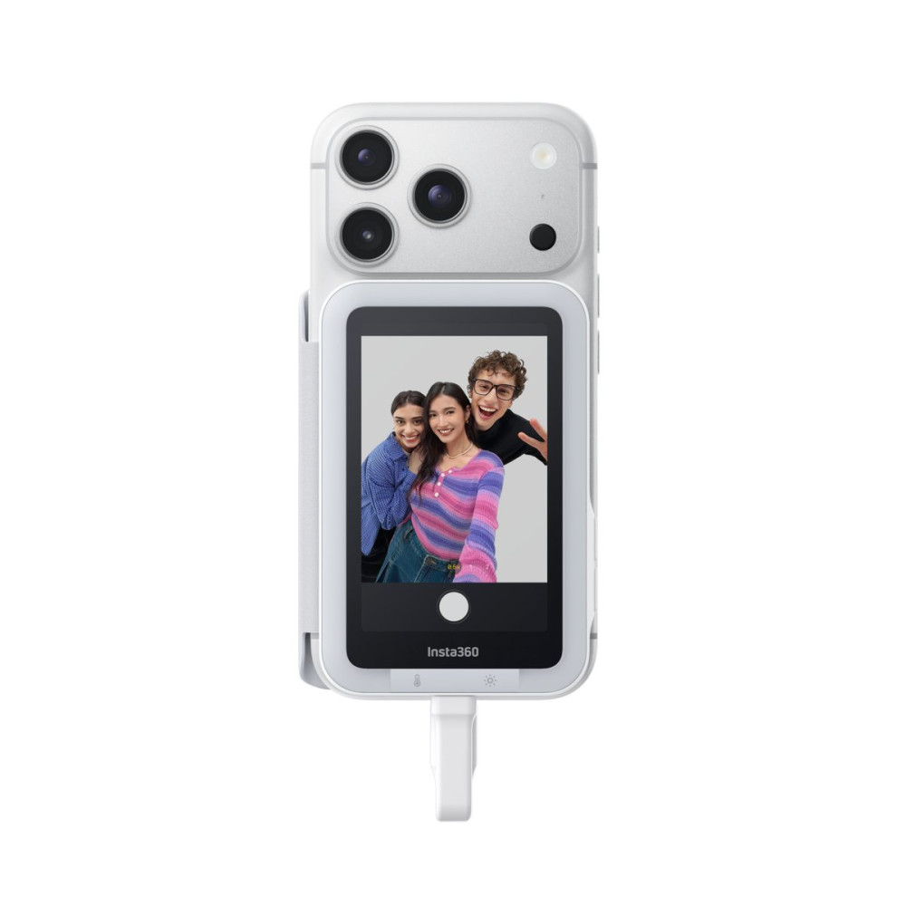 Insta360 Snap Selfie Screen with Light - USB-C Rear Camera Selfie Screen for iPhone-Android