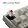 Keychron C1 Pro (C1PX-M1) QMK/VIA Mechanical Red Switch - 8K Polling Rate Hot Swap.80% US Retro RGB