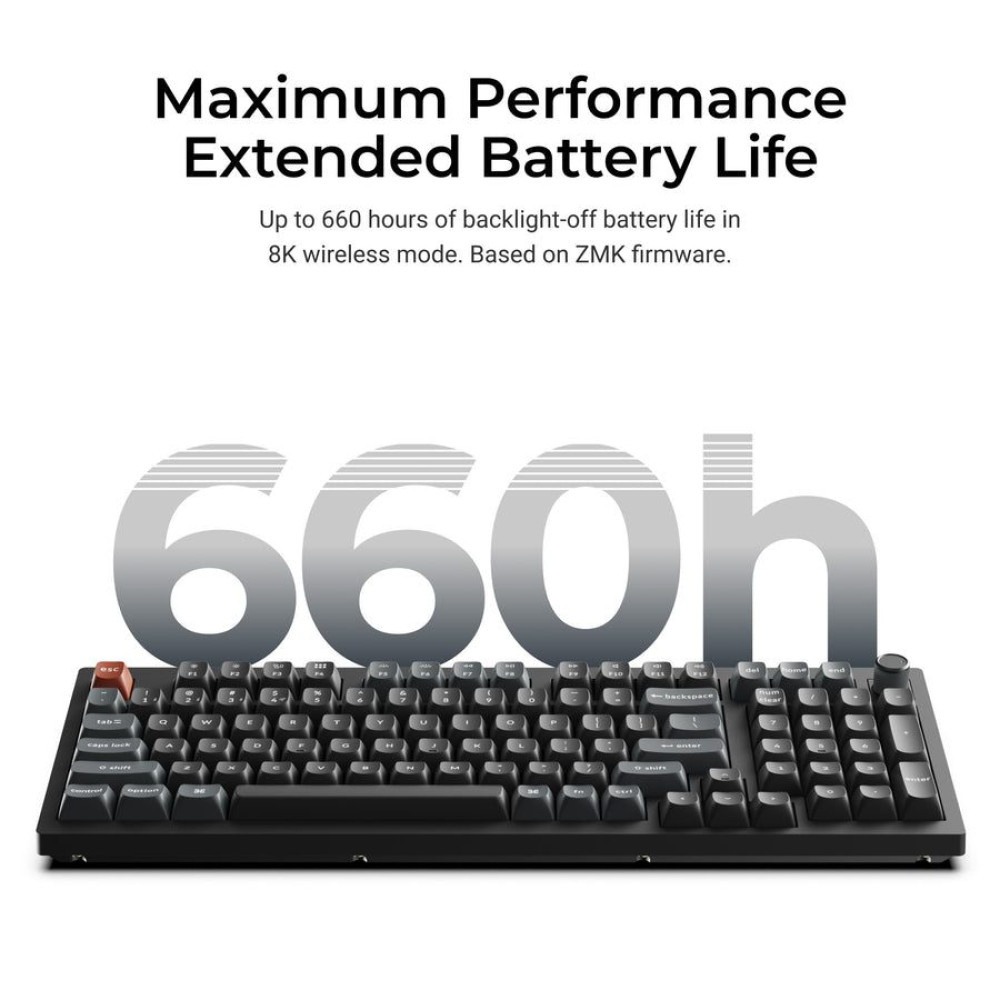 Keychron V5 Ultra (V5U-D4) QMK/VIA 8K Wireless Custom Mechanical Keyboard Banana Switch RGB 96% US
