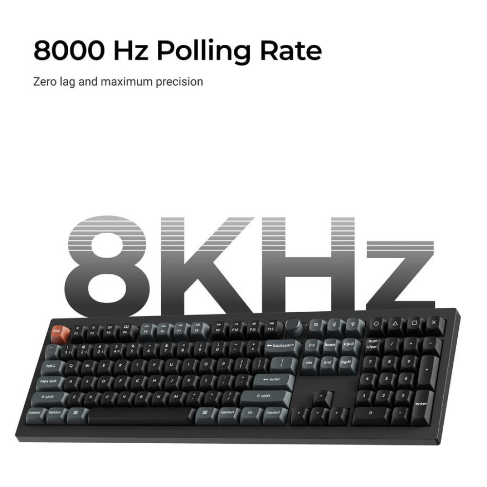 Keychron V6 Ultra (V6U-D1) QMK/VIA 8K Wireless Custom Mechanical Keyboard Red Switch RGB 100% US