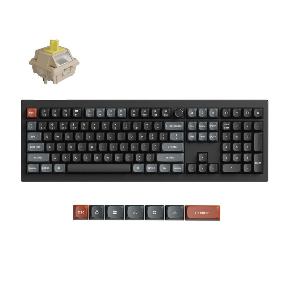 Keychron V6 Ultra (V6U-D4) QMK/VIA 8K Wireless Custom Mechanical Keyboard Banana Switch RGB 100% US
