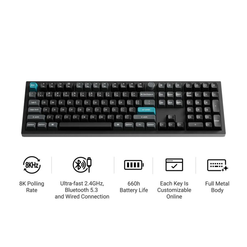 Keychron Q6 Ultra (Q6U-M4) ZMK RGB 8K Wireless Custom Mechanical Keyboard-Banana Switch 100% US