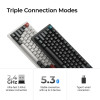 Keychron Q6 Ultra (Q6U-P1) ZMK RGB 8K Wireless Custom Mechanical Keyboard-Red Switch 100% US White