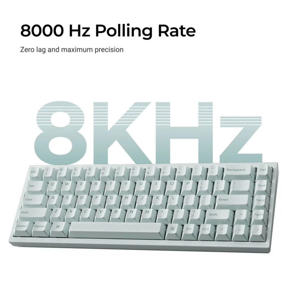 Keychron Q16 HE (Q16HW-L1) QMK Ceramic Custom Hall Effect  Keyboard RGB Lime Switch 65% US Green