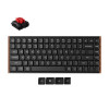 Keychron K3 Ultra (K3U-H1) ZMK 8K Wireless Mechanical Keyboard Red Switch Low Profile Wood Frame 75%