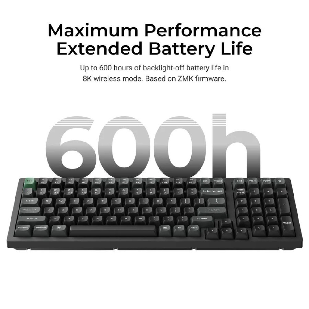 Keychron K10 Ultra (K10U-H4) ZMK Wireless 8K Mechanical Keyboard BananaSwitch (Hot-Swap) 100% Us Lay