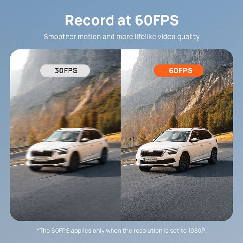 70mai A810S-2 Dash Cam & Rear Cam, 3840*2160P 4K 30FPS 3inc screen 60C temperature