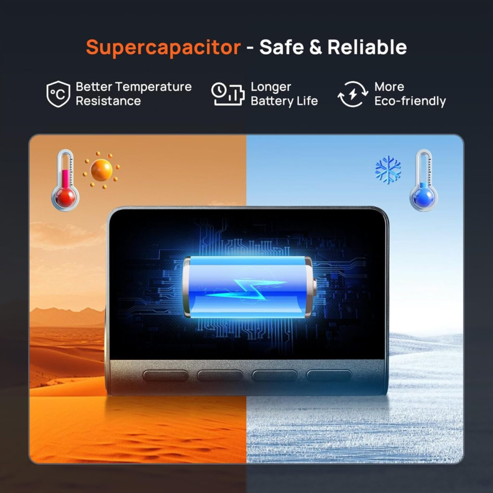 70mai A800SE Dash Cam 4k w. 3inch screen - 2160p 140FOV