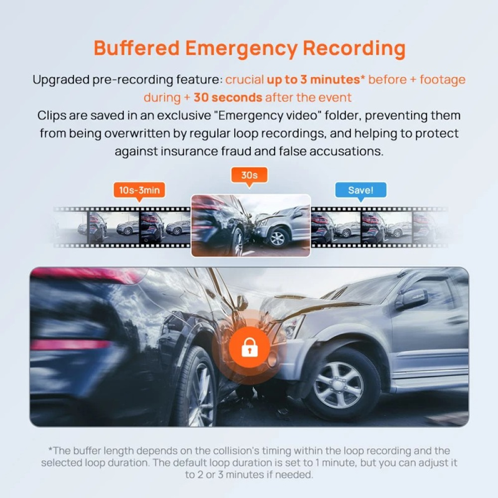 70mai M310 Plus 2k Dash Cam - 2k resolution 2560 x 1440