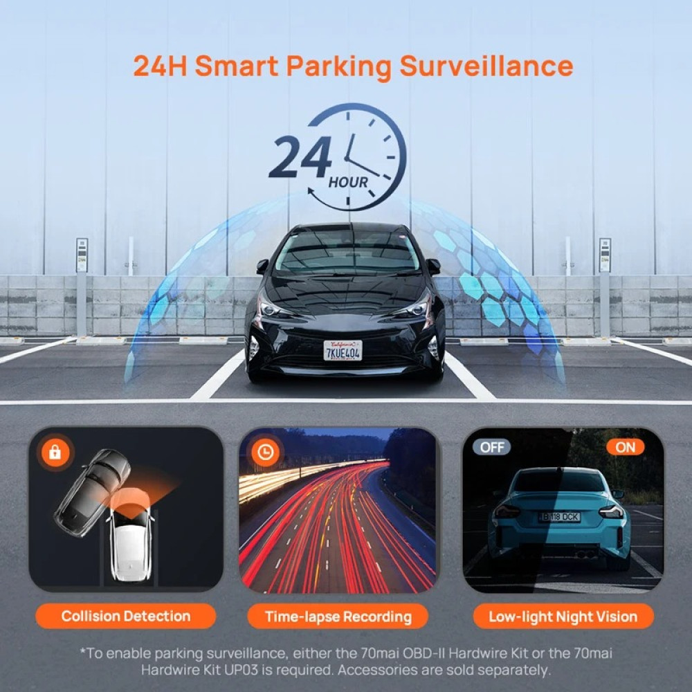 70mai M310 Plus 2k Dash Cam - 2k resolution 2560 x 1440