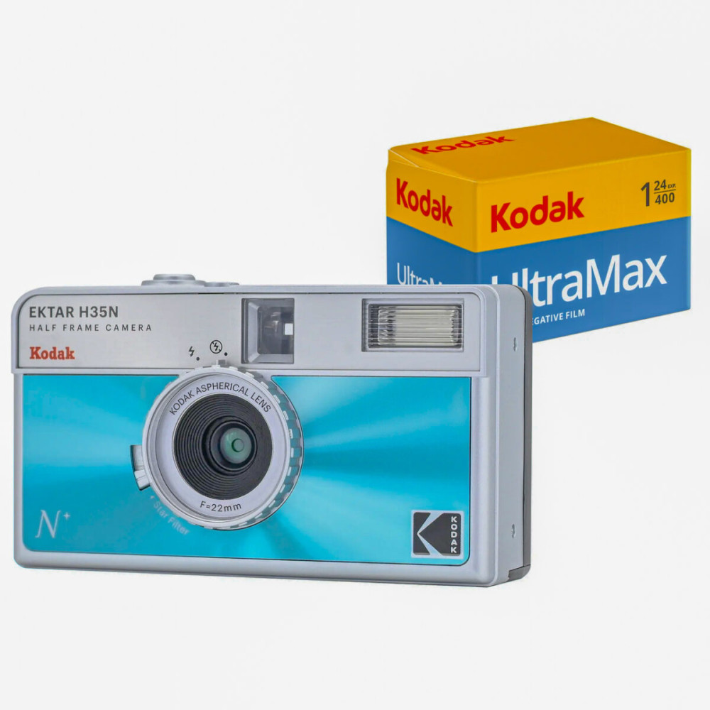 Kodak Ektar H35N HF Film Blue + Ultramax   135-24 Film