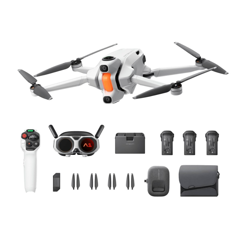 Antigravity A1 Infinity Bundle -8K 360 Invisible Drone-3x High-capacity Bat.,4 Propellers,Charge Hub