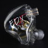 KZ EDX LITE Transparent Grey With MIC - IEM 3,5 In Ear Monitor Earphones, Super-Linear, HIFI bass, N