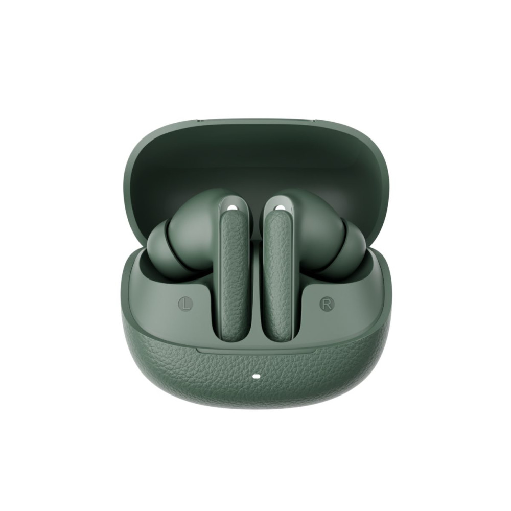 QCY Buds ANC Green (HT15)- 45db ANC TWS Earbuds 35h 5 mic ENC, ear-canal adaptive tech, leather case
