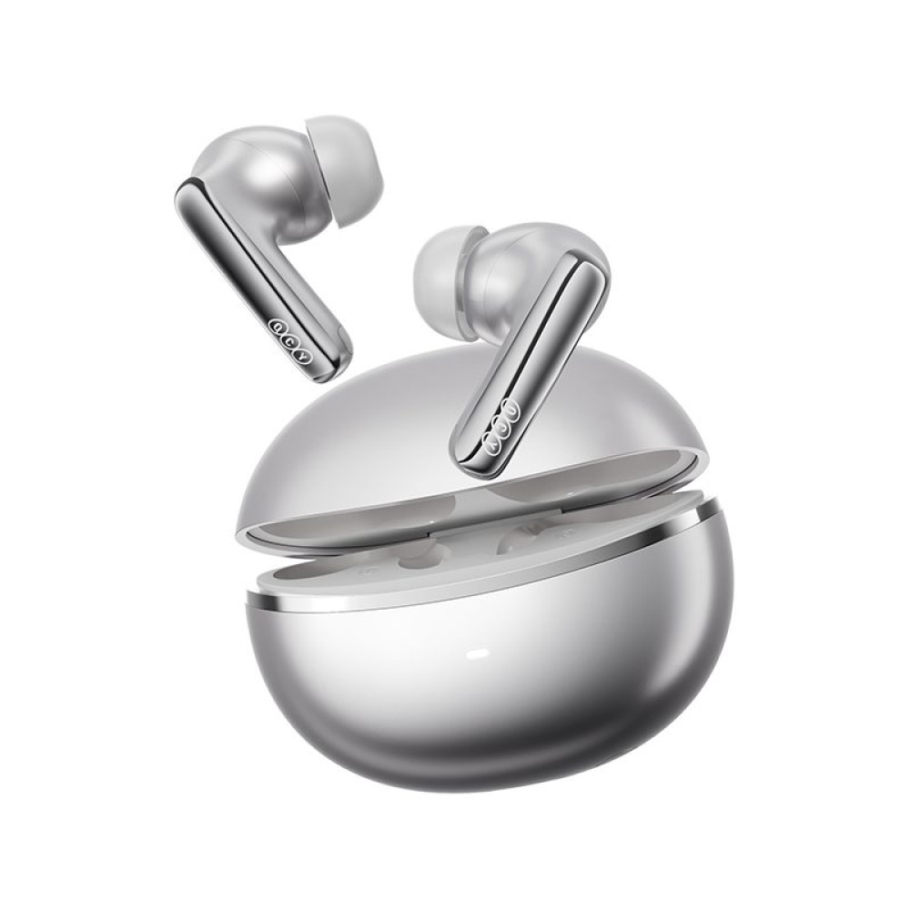 QCY Melobuds N70 ANC Silver Titanium - HT18 TWS Flagship Hi-Res Earbuds BT 6.0 IPX5 Wireless charge