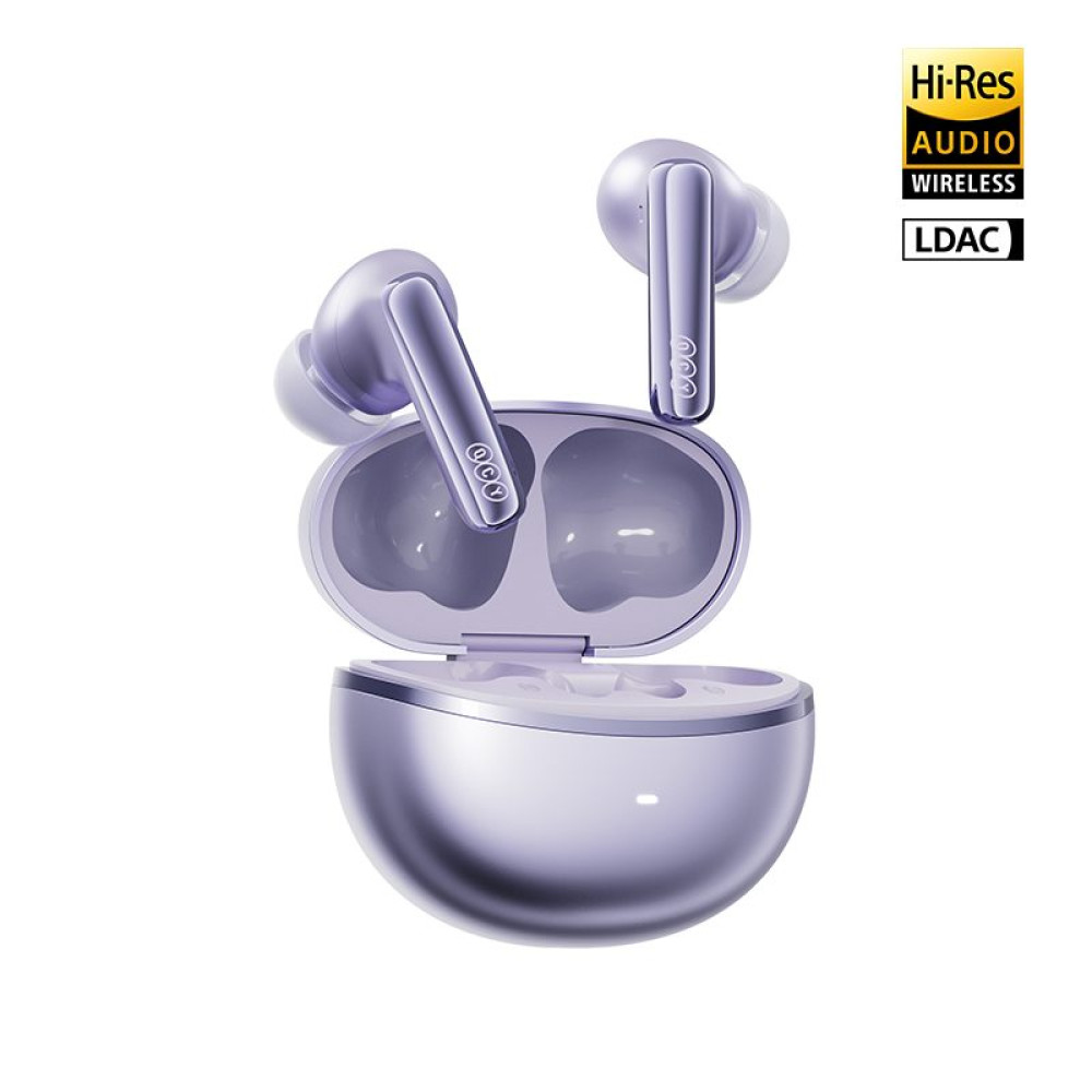 QCY Melobuds N70 ANC Purple, HT18 -55db TWS Flagship Hi-Res Earbuds LDAC BT 6.0 IPX5 Wireless charge